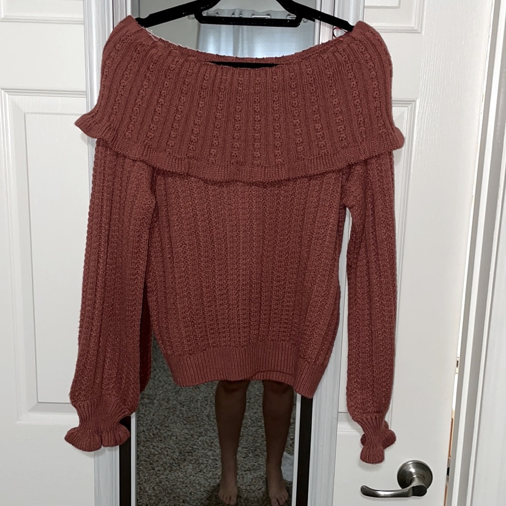 Off the shoulder sweater